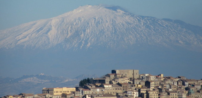 ville de Gangi et Etna sicile vélo