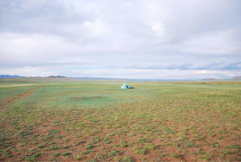 Camping sauvage en Mongolie