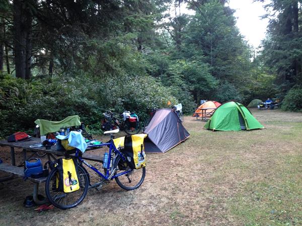 Camping vélo Pacific Coast