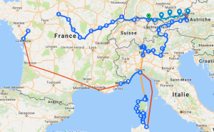 Itinéraire vélo Charlotte Rotureau voyage vélo
